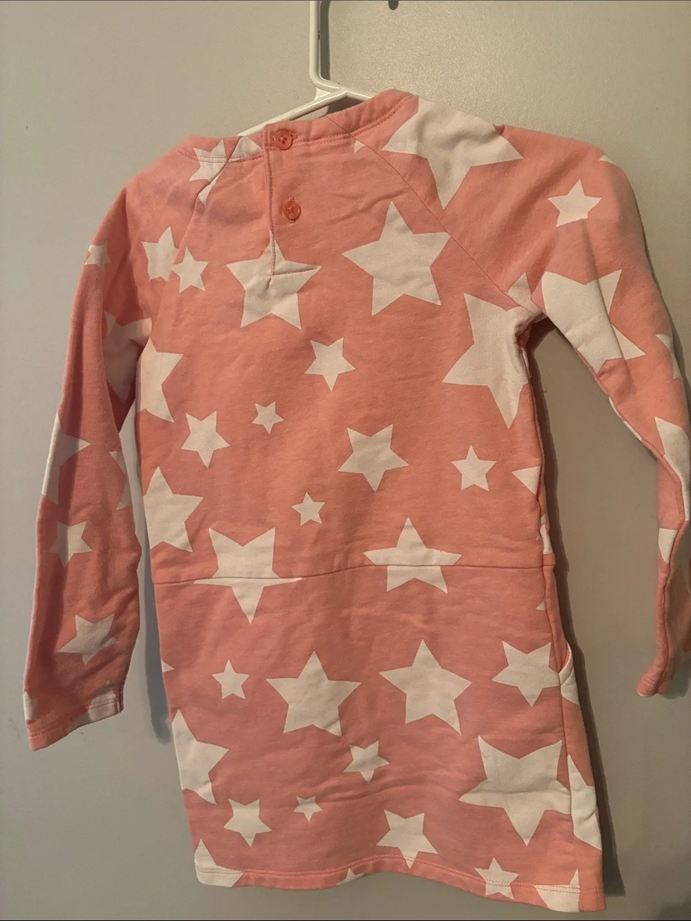 Girls' Old Navy Pink Star Print Long-Sleeve Dress